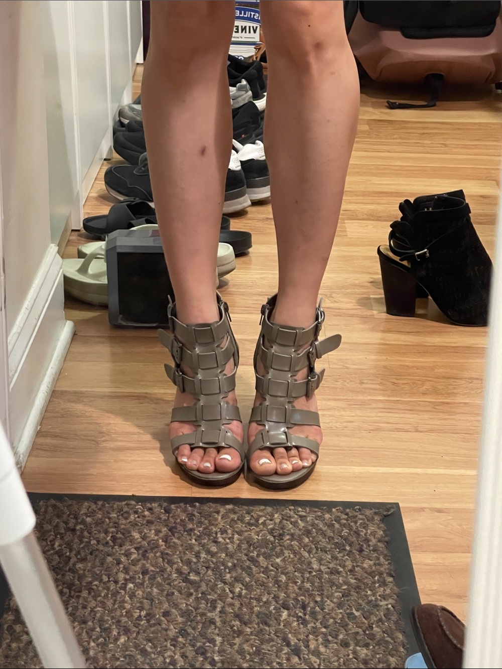 Rampage Olive Strappy Gladiator Sandals - Picture 4 of 6